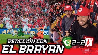 EMPATE A ÚLTIMO MINUTO REACCIÓN CON EL BRAYAN EQUIDAD vs AMÉRICA 22 Liga BetPlay 20242 [upl. by Ettennaj9]