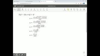 Graspable Math Solving quadratic equation [upl. by Naillij448]