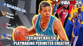 This MUGGSY BOGUES build with ALL HALL OF FAME playmaking badges is OVERPOWERED in NBA 2K24 [upl. by Shaddock]