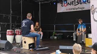 Das Cajon Trio der Musikwerkstatt spielt beim Stadtfest Lüneburg Juni 2019 [upl. by Cilurzo]