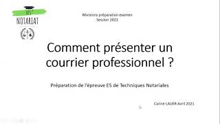 Comment présenter un courrier professionnel [upl. by Aihsotan351]