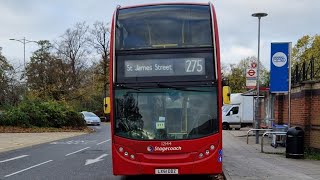 FRV  London bus 275 Walthamstow St James Street Station  Barkingside Tesco LX61DDZ 12144 [upl. by Rimas55]