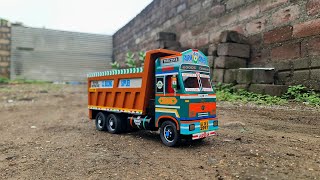 Truck Miniature Review  Tata 2518 Truck Tipper Truck Model  Diecast Model [upl. by Nomyt760]