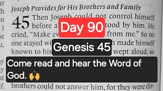 Daily Bible reading plan made easier Day 90Genesis 45ESVFriday blessings to all🙌 [upl. by Ahsenet]