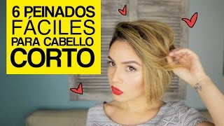 6 Peinados fáciles para cabello corto  Maiah Ocando [upl. by Nomrej]