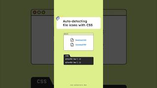 Autodetecting File Icons with CSS 📁✨ CSS selectors css cssselectors [upl. by Esmeralda]