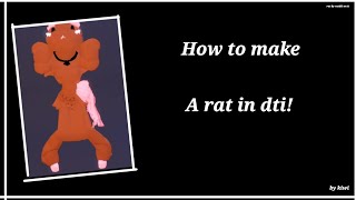 How to make a A rat in Dress to Impress  Roblox [upl. by Noteek]