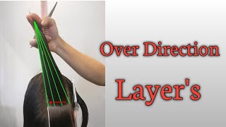 OVER DIRECTION LAYERED HAIRCUTNew Trend of over Direction layersARichHairCraft [upl. by Amo]