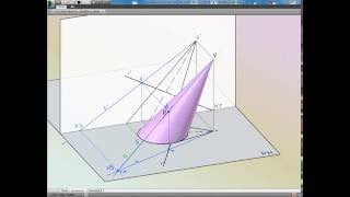 INTERSECCIONES DE RECTA CON2ACONO OBLICUO DESARROLLO [upl. by Ber]