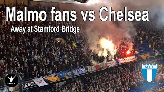 Malmo fans European Tour 90 minutes of noise at Chelsea [upl. by Pacheco476]