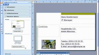 Kurz und bündig Erstellen von Visitenkarten mit Microsoft Office Publisher 2007 [upl. by Prevot]