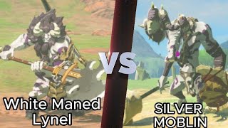 White Maned Lynel vs Silver Moblin The Legend of Zelda Tears of the Kingdom [upl. by Nacnud]