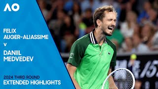 Felix AugerAliassime v Daniil Medvedev Extended Highlights  Australian Open 2024 Third Round [upl. by Targett]