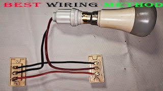 Two way switch wiring connection with bulb electrical boardwiring electrician [upl. by Lenaj]