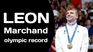 Leon Marchand Swimming Record [upl. by Genevra]