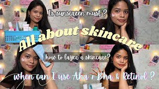 All about skincare How to layer skincare How to use AhaBha amp Retinol  స్కిన్ కేర్ ఎలా చెయ్యాలి [upl. by Briscoe]