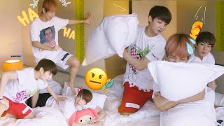 BTS pajama party Game challenges  Hindi dub [upl. by Gerardo984]