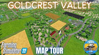 GOLDCREST VALLEY  Map Tour  Farming Simulator 22 [upl. by Slocum653]