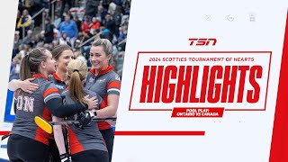 2024 SCOTTIES TOURNAMENT OF HEARTS HIGHLIGHTS Page Qualifier  Homan Ontario vs Einarson Canada [upl. by Sanchez]