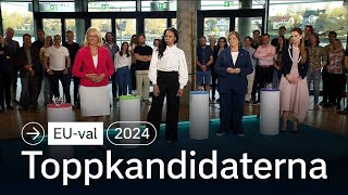 EUval 2024 Toppkandidaterna – 1 Utfrågning med S MP KD och L SVT 20240515 [upl. by Essam89]