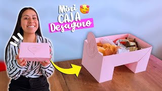 CAJA MESA  DESAYUNO SORPRESA 😍 hecha de cartulina  Molde Gratis ❤️ Tu Diva Creativa [upl. by Kcirddes156]