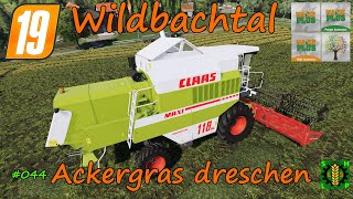 LS19  Wildbachtal  Forage Extension  044 Ackergras dreschen HD [upl. by Kilbride]