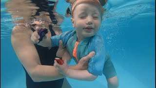 BABY SWIMMING LESSONS  The Ultimate Routine to Help Our 18 month Learn How to Swim Underwater [upl. by Veronique]