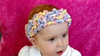 How to crochet a loopy ruffle frilly headband [upl. by Costin842]