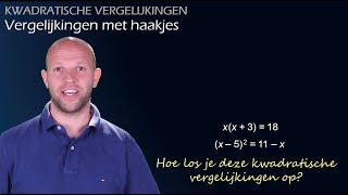 Hoe los je een kwadratische vergelijking met haakjes op havo 3  WiskundeAcademie [upl. by Eciened146]