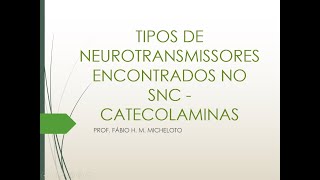 Tipos de Neurotransmissores  Catecolaminas [upl. by Euqinad406]