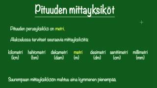 Pituuden mittayksiköt  termistö [upl. by Tillo]