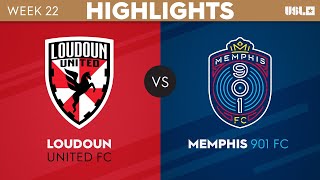 822023  Loudoun United FC vs Memphis 901 FC  Game Highlights [upl. by Aicelaf]