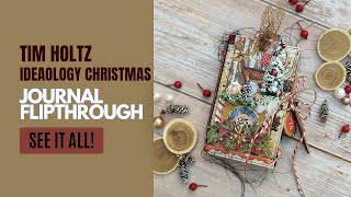 Flipthrough Tim Holtz Christmas Journal For The Ideaology Christmas Collection 2023 [upl. by Yendis]