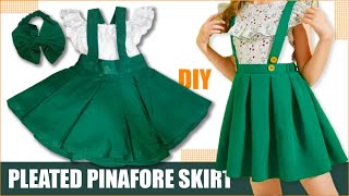 PINAFORE DRESS Tutorial  DIY APRON DRESS for BABY GIRL [upl. by Prentice495]