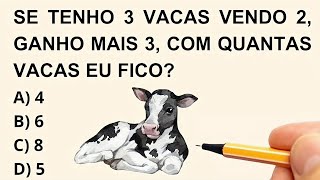 🔥7 QUESTÕES DE RACIOCÍNIO LÓGICO PARA DESTRAVAR SEU CÉREBRO🧠 NÍVEL 1 [upl. by Assirok]