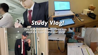 STUDY VLOG 📖📚 High School day in my life Chemistry and Econ test prep Senior Year Common apps [upl. by Rakso]