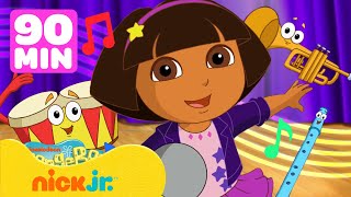 Dora the Explorer  Dora the Explorer Muziekmarathon2  90 Minuten Compilatie  Nick Jr Nederlands [upl. by Berke]