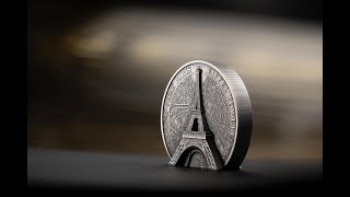 2024 Cook Islands 5 Ounce Eiffel Tower Ultra High Relief Silver Coin [upl. by Cida426]