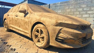 Muddy Car Pressure Washing Auto Detailing KIA K5 restyling [upl. by Nawk]