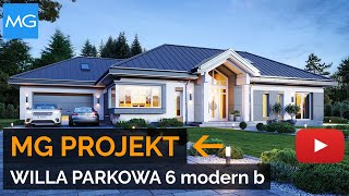 Projekt domu Willa Parkowa 6 modern B  20729 m2  Koszt budowy 362 tys zł [upl. by Inneg]