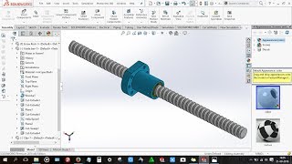 How to design Ball screw in solidworks [upl. by Gilbertson]