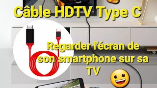 Câble HDTV  Comment avoir limage et le son de son téléphone sur sa TV ‼️ Simple et rapide 😀 [upl. by Gilmer333]