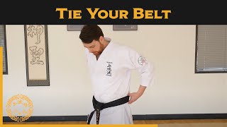 How to Tie your Karate Belt Obi  Uechiryu Karate [upl. by Shane]