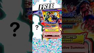 100 FREE TICKETS SUMMON  Dragon ball legends summon dragonballlegends dblegends shorts [upl. by Obeng591]