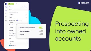 Cognism for sales  Prospecting into owned accounts [upl. by Marelda]