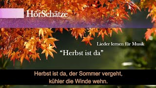 🎹Herbst ist da  Lieder lernen für Musik liederfürkinder volkslied lernen lernspaß karaoke [upl. by Naenaj]