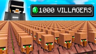 I Made a 1000 Villager ARMY in Minecraft [upl. by Attenal]