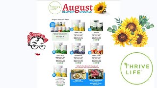 Thrive Life August Delivery Specials [upl. by Aiuqet192]