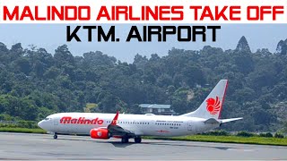 MALINDO AIRLINES TAKE OFF FROM TIA KATHMANDU [upl. by Hope]