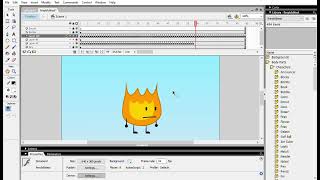 Macromedia flash 8 professional BFDI Firey test [upl. by Htiel]